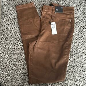 Brand new faux leather brown jeans!